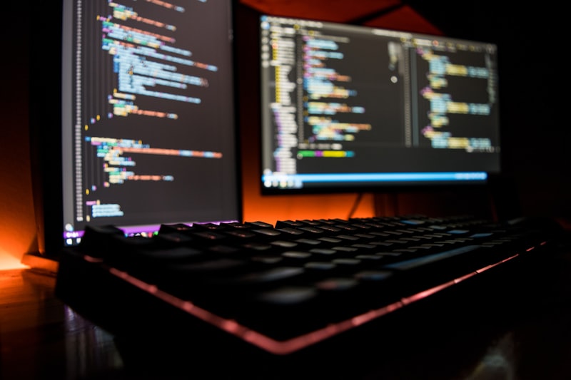 Developer working on code